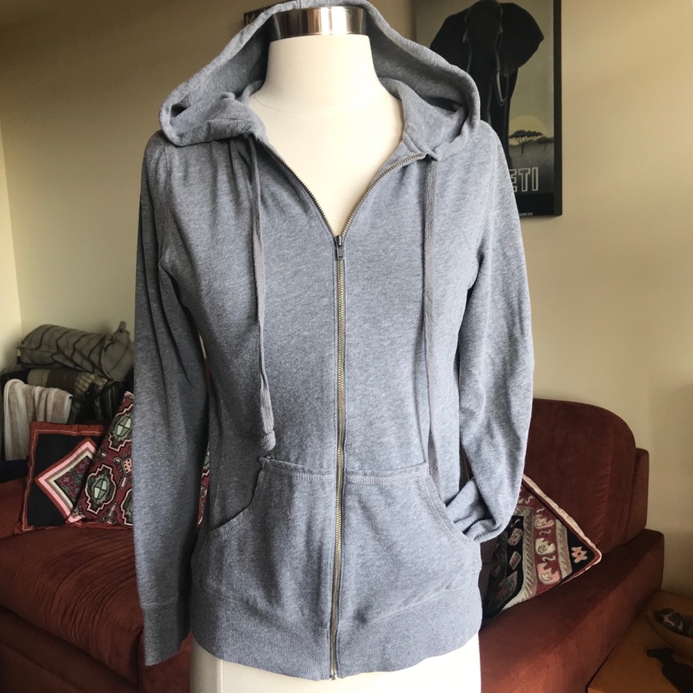 Make + Model Gray Zip-front Hoodie